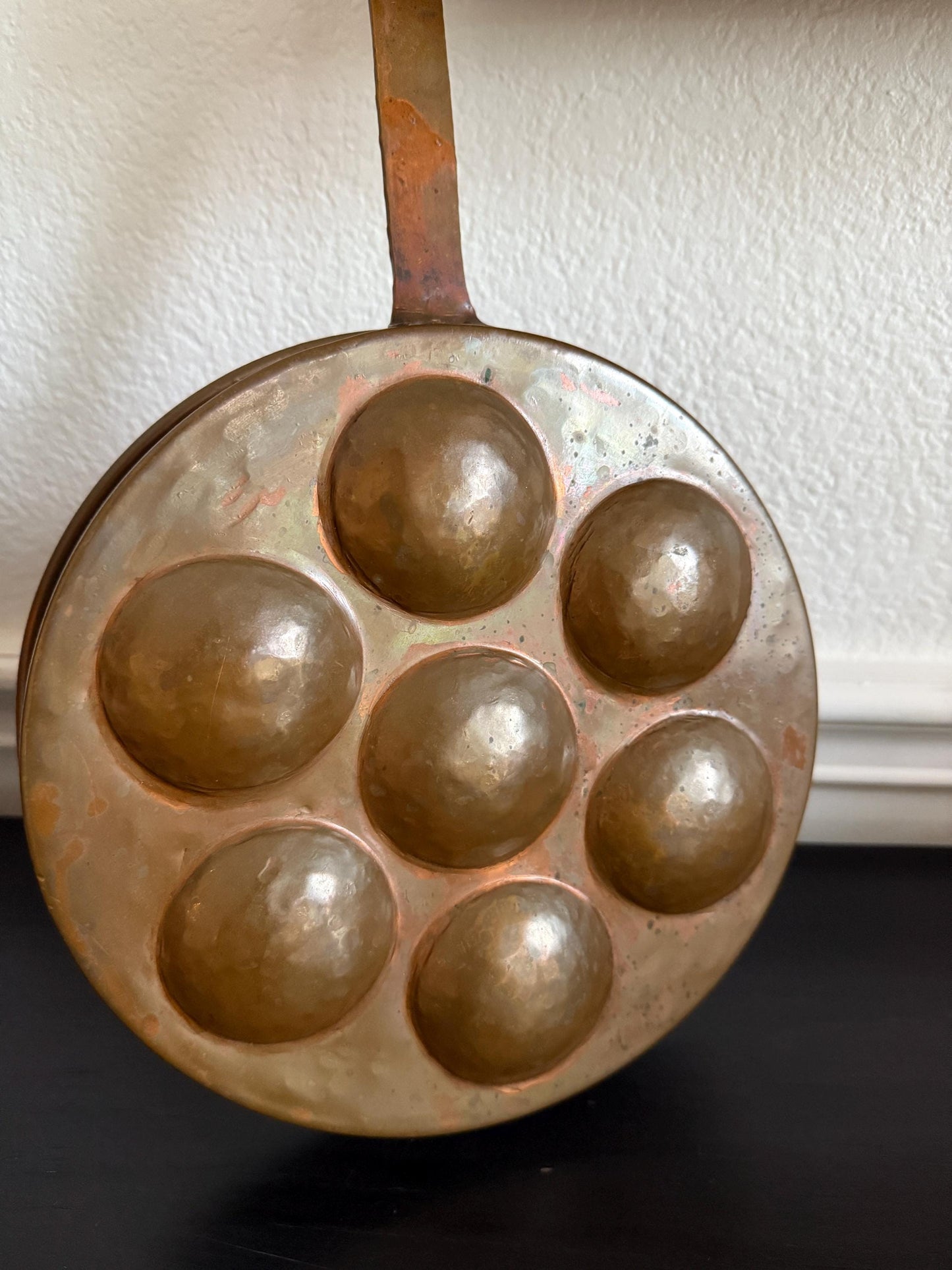 Vintage Copper Escargot Pot Egg Pan