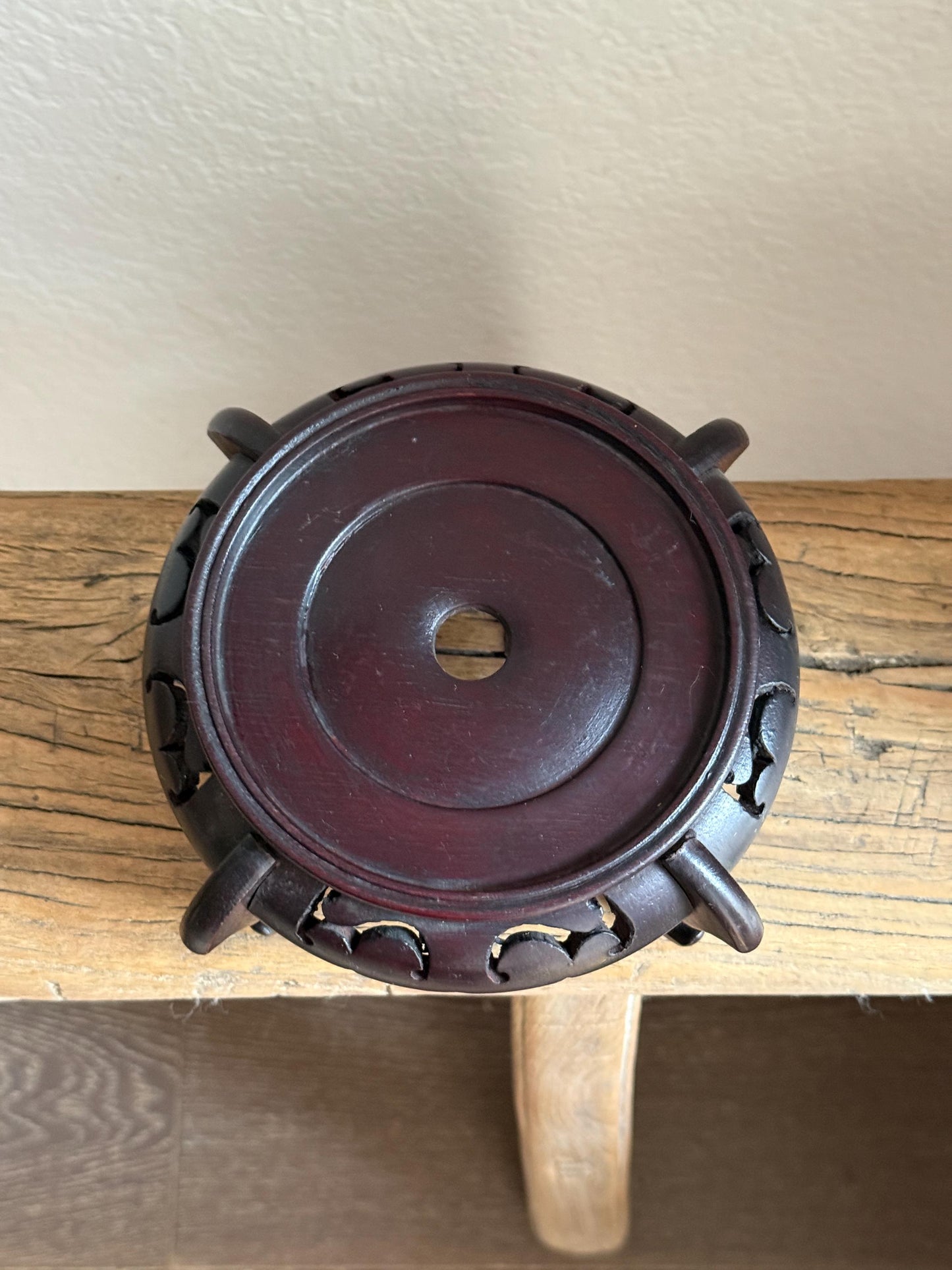 Small Mahogany Wood Plant Stand