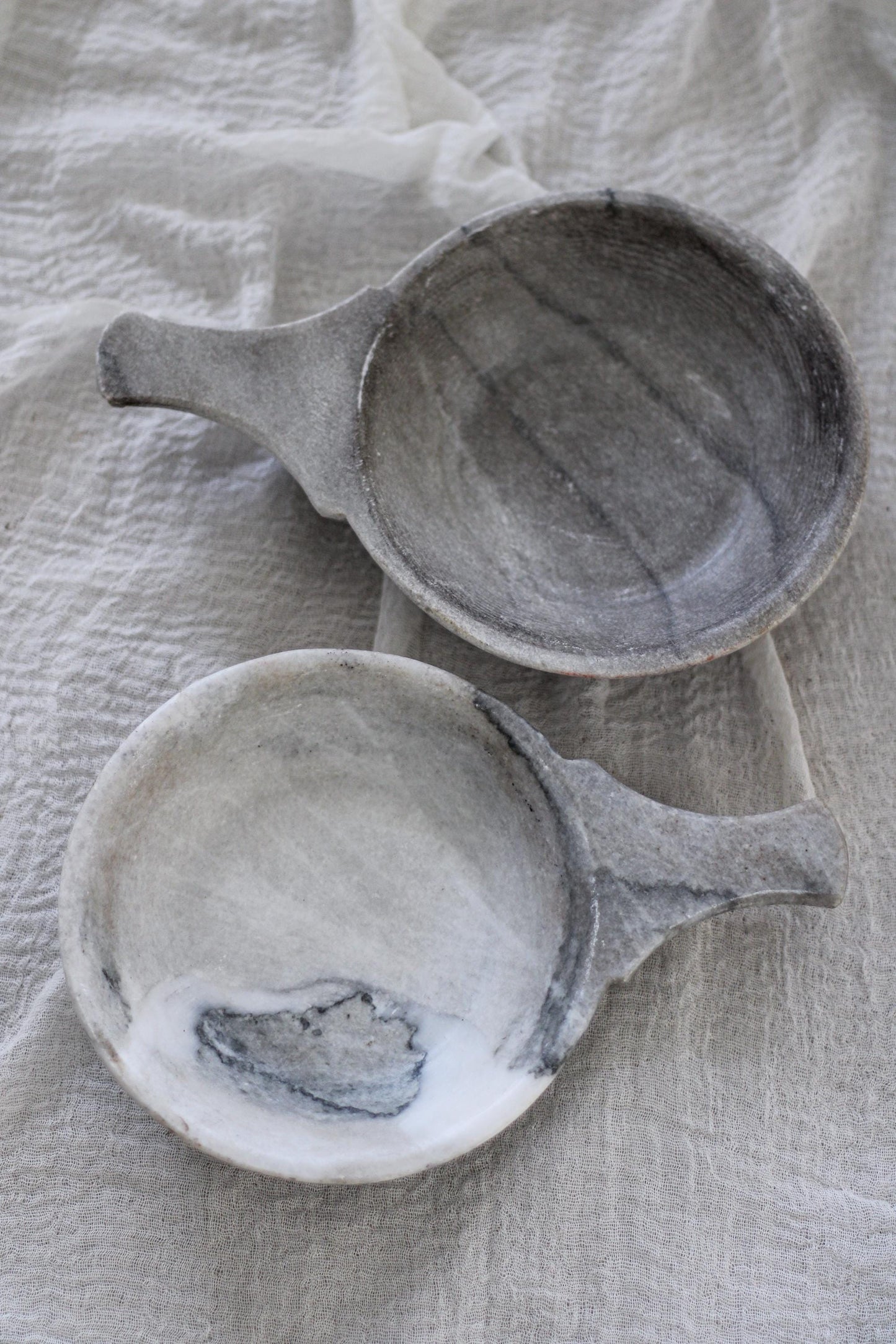 Vintage Marble Bowl With Handle