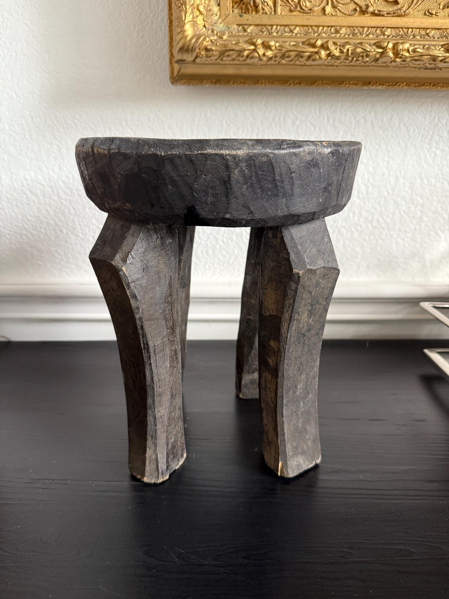 Vintage African Senufo Stool Curved Leg