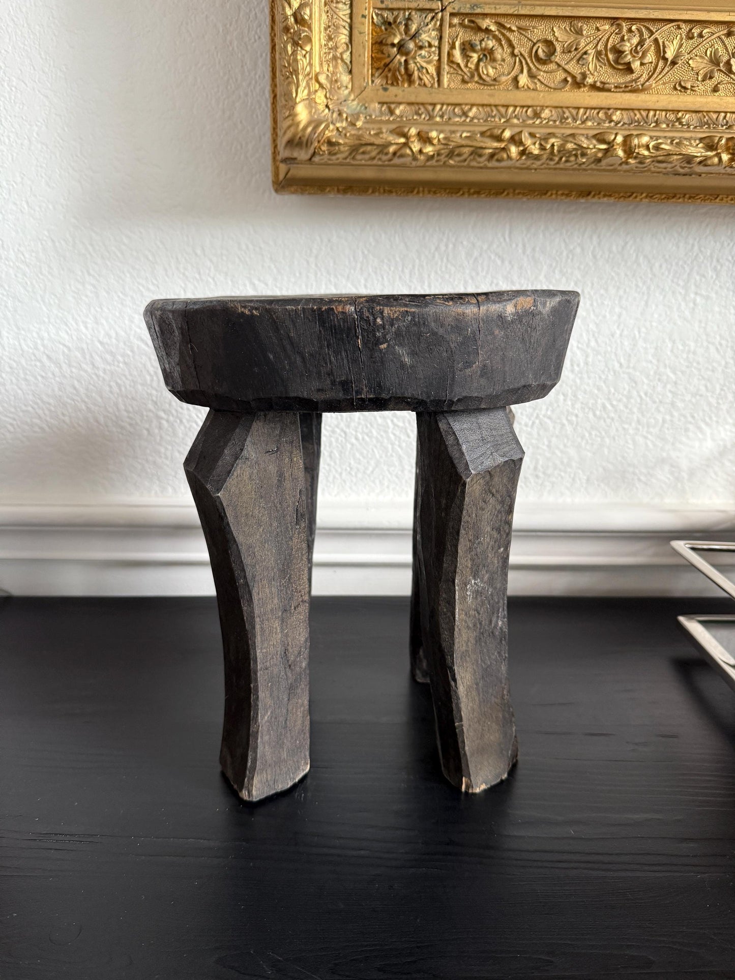 Vintage African Senufo Stool Curved Leg