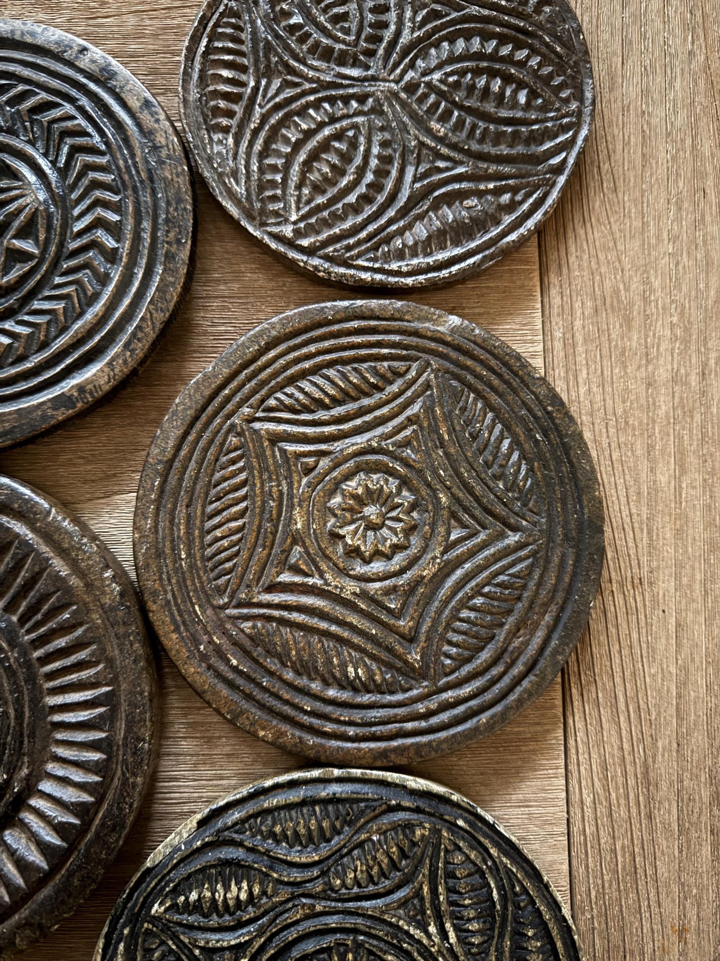 Antique Black Stone Biscuit Mold