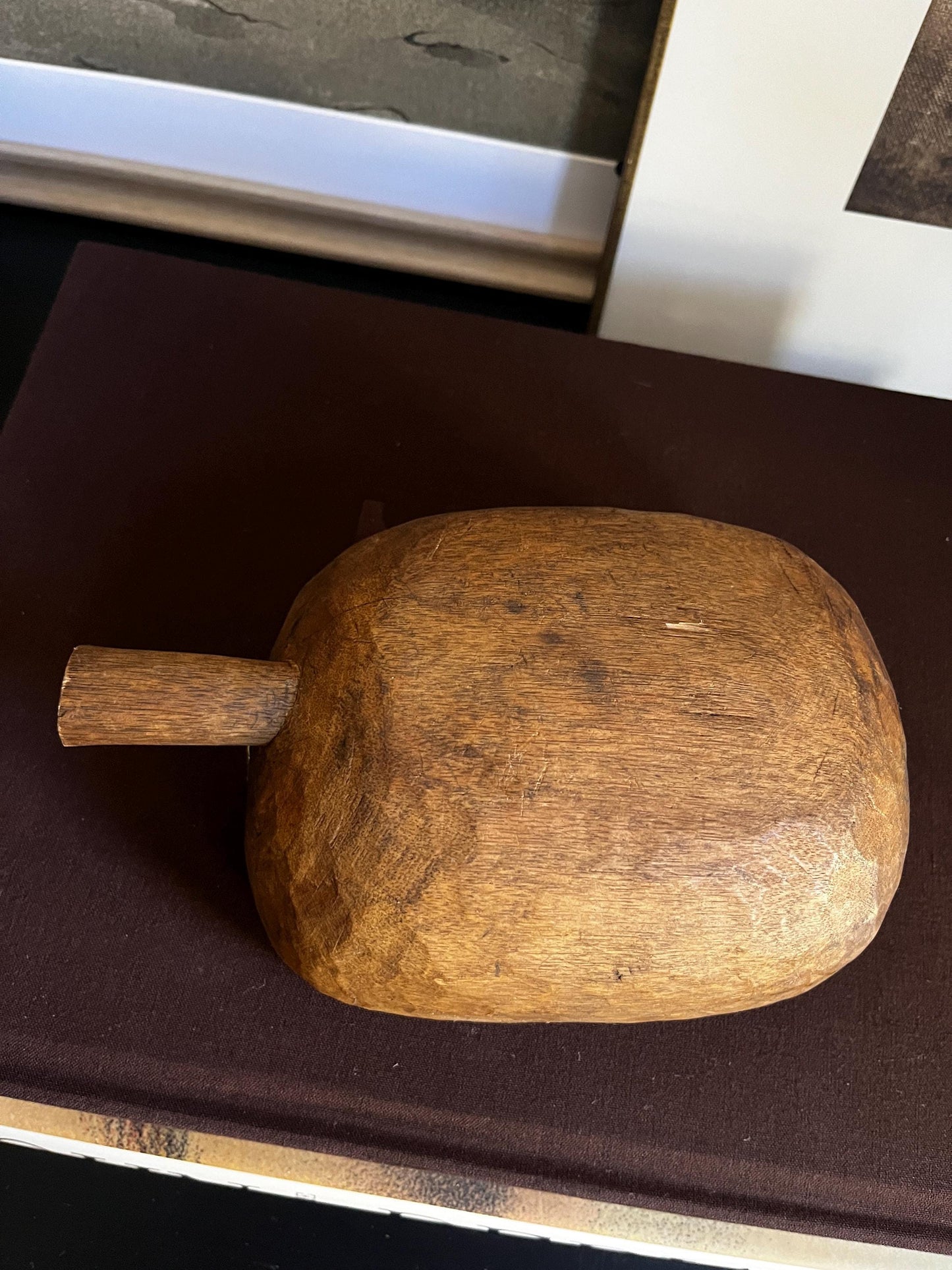 Vintage African Wooden Hand Carved Bowl