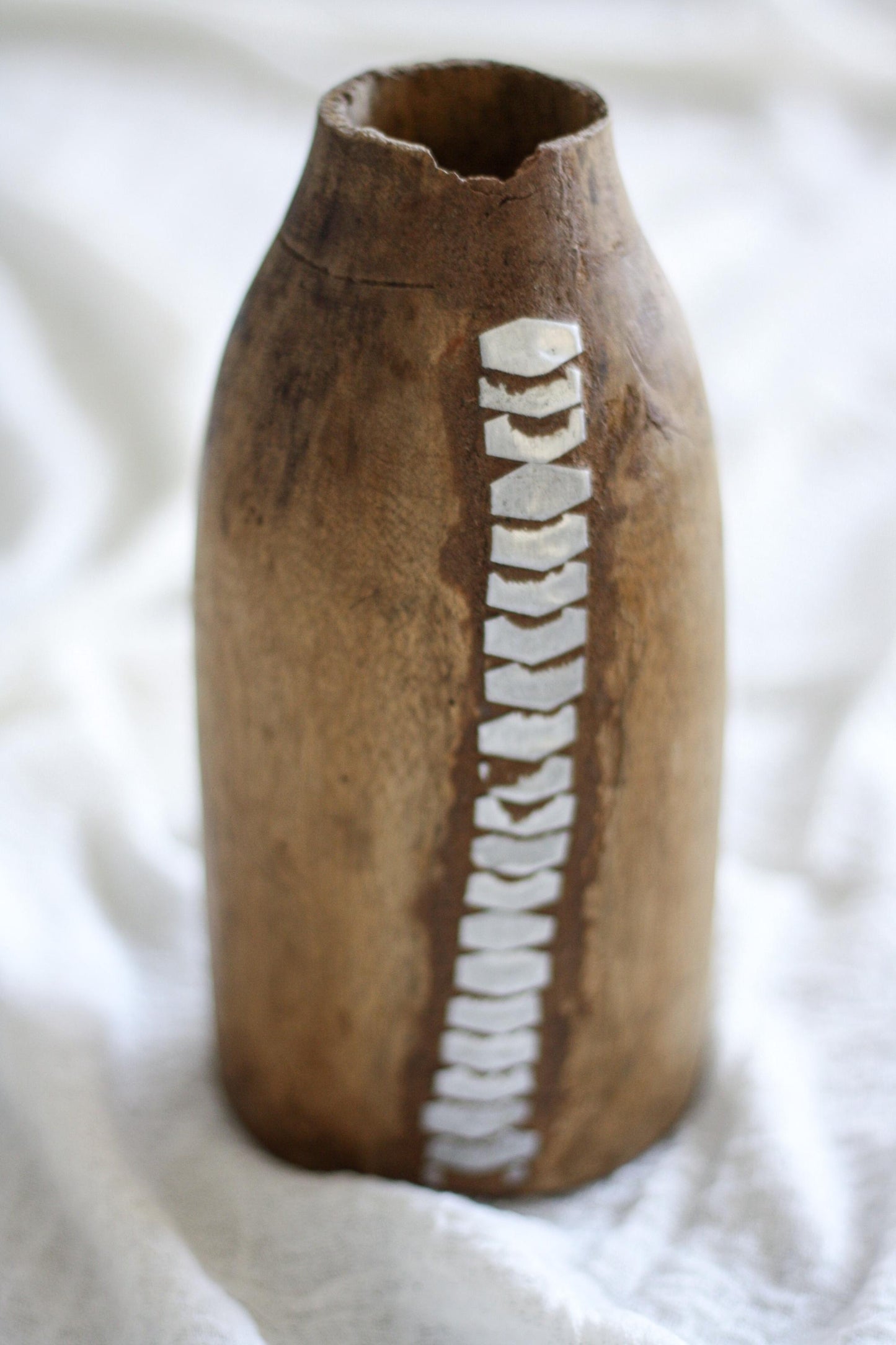 Vintage African Tutsi Wooden Vase