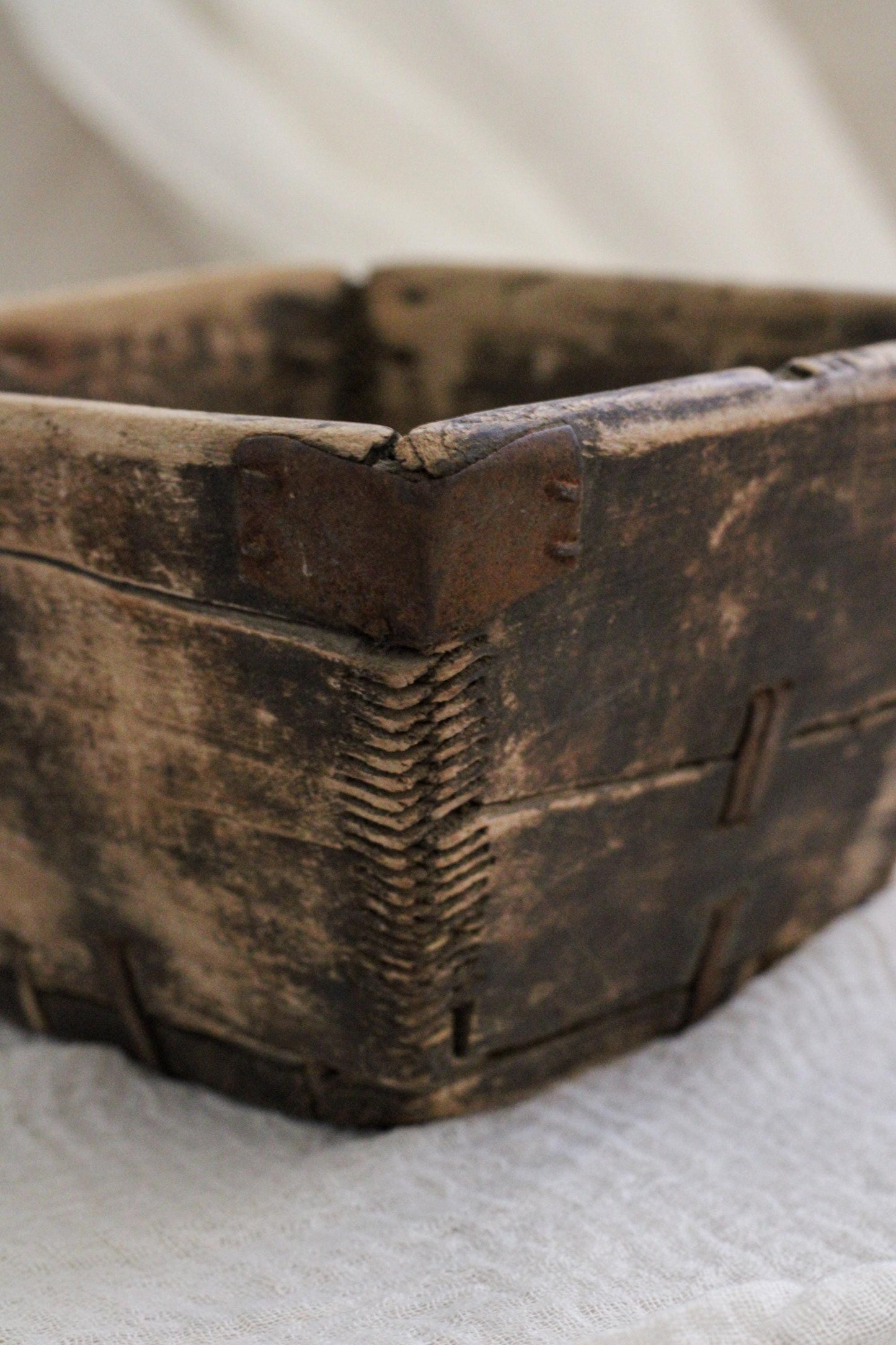 Antique Chinese Wooden Rice Measure Scoop