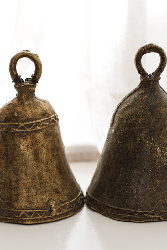 Vintage African Brass Bell Extra Large