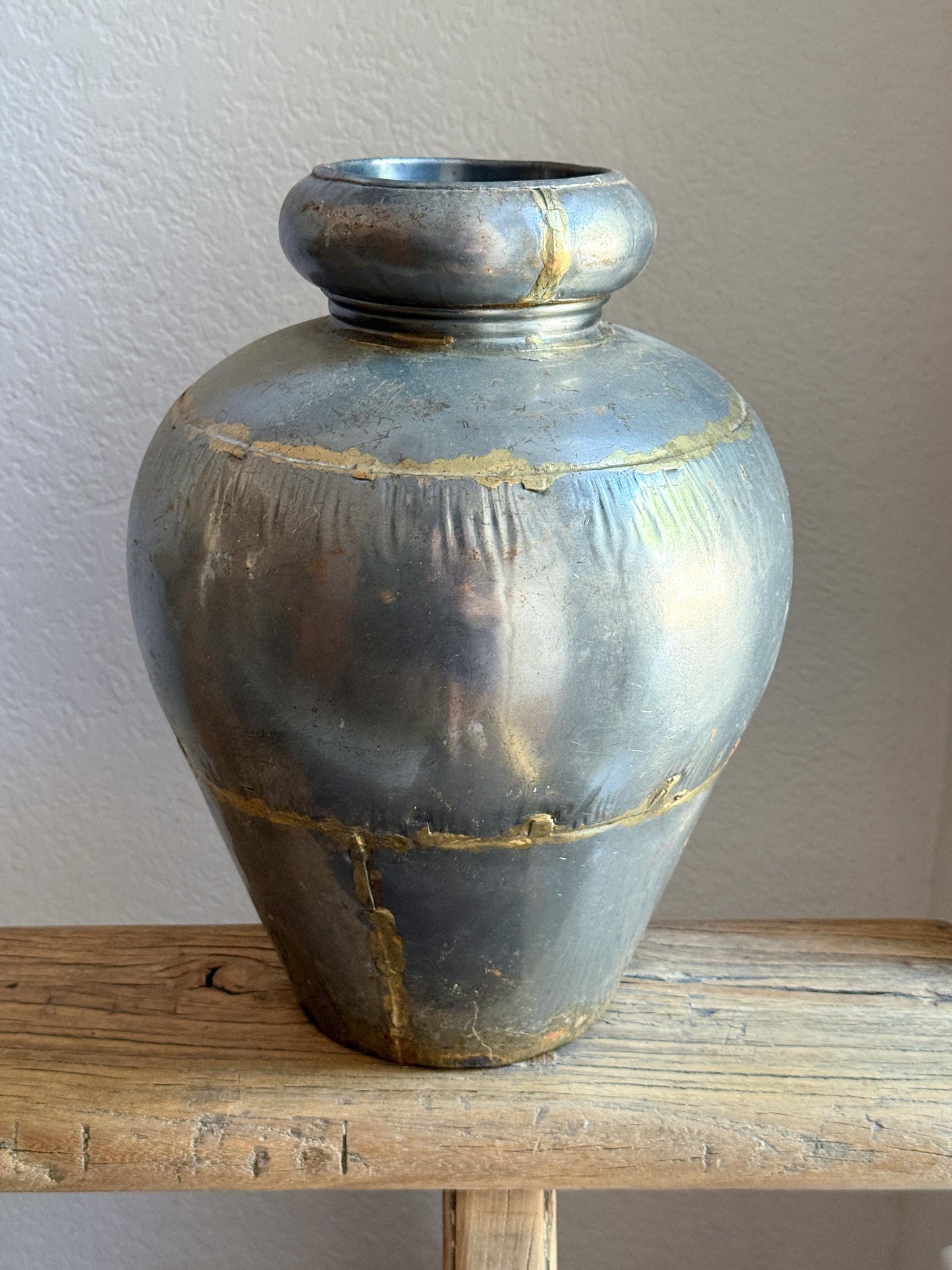 Antique Indian Metal Water Jug Vase