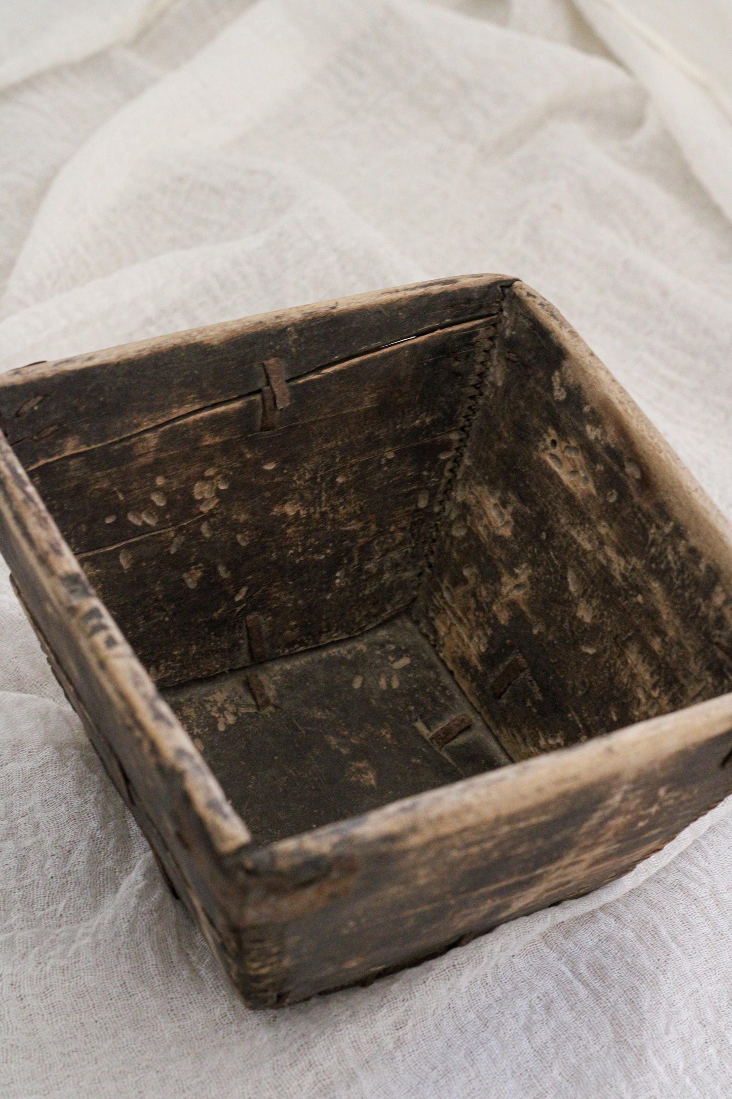 Antique Chinese Wooden Rice Measure Scoop