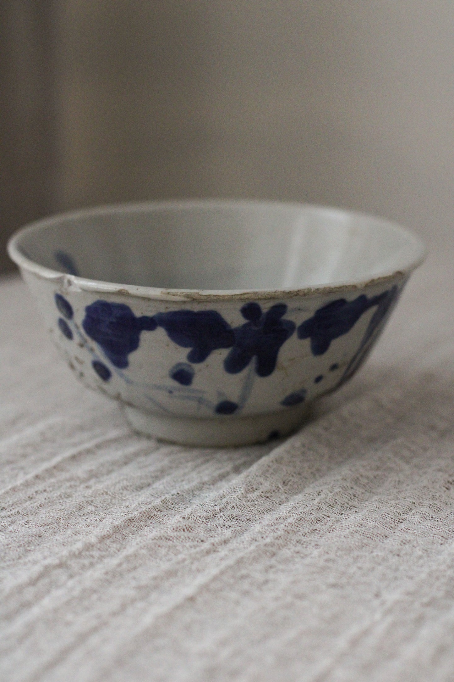 Antique Chinese Porcelain Bowl Blue White Provincial
