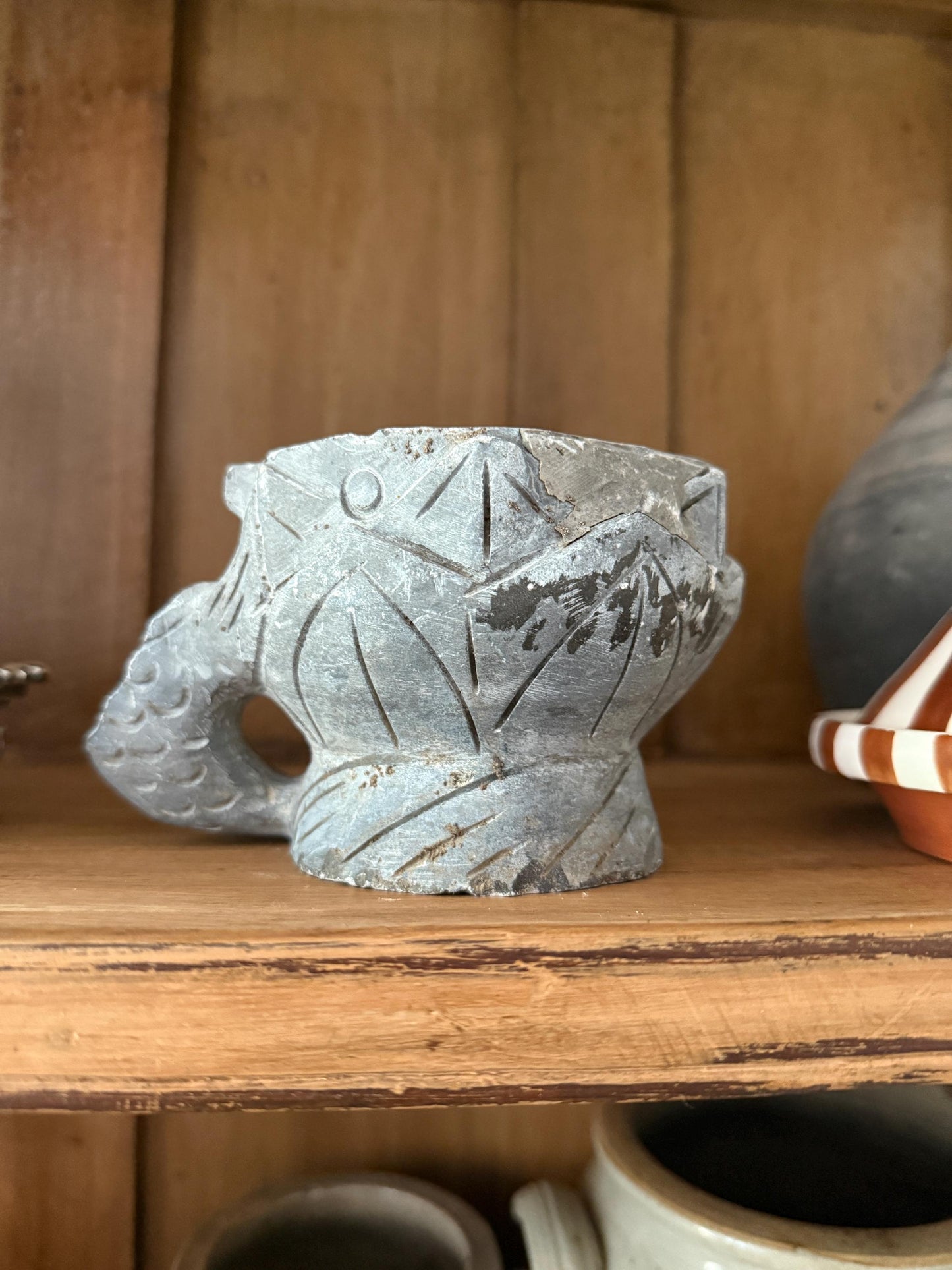 Ancient Carved Stone Vessel