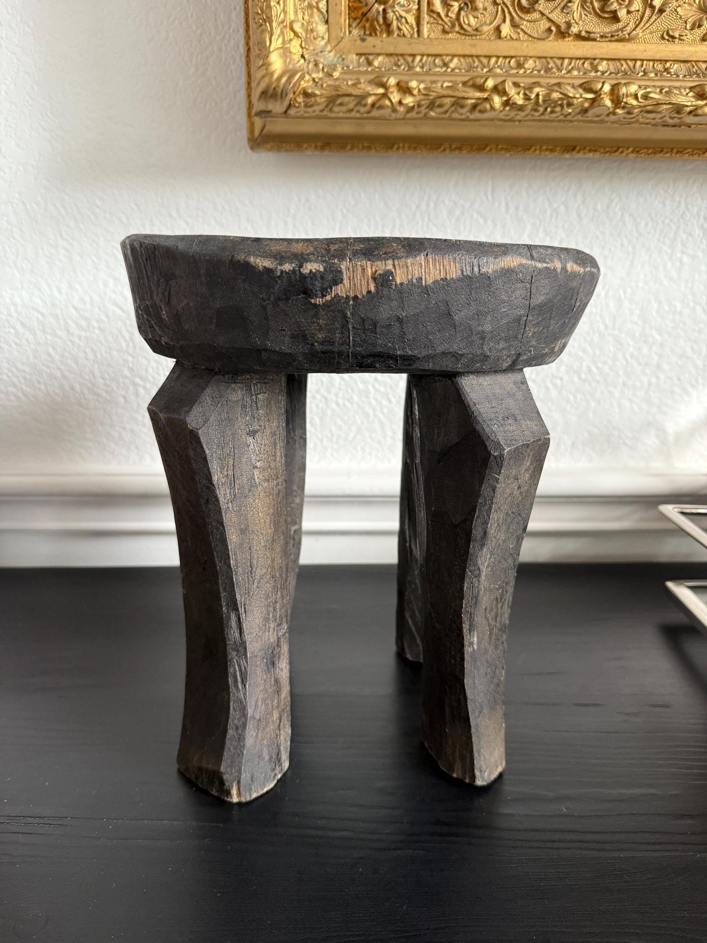 Vintage African Senufo Stool Curved Leg