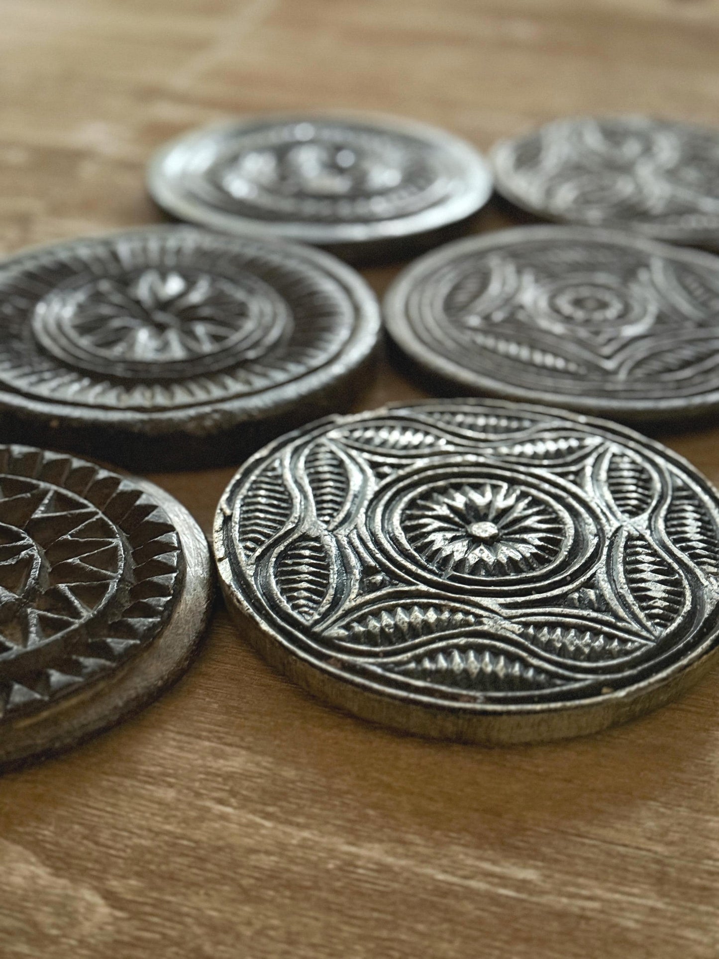 Antique Black Stone Biscuit Mold