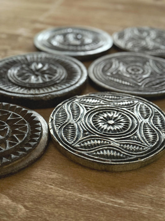 Antique Black Stone Biscuit Mold