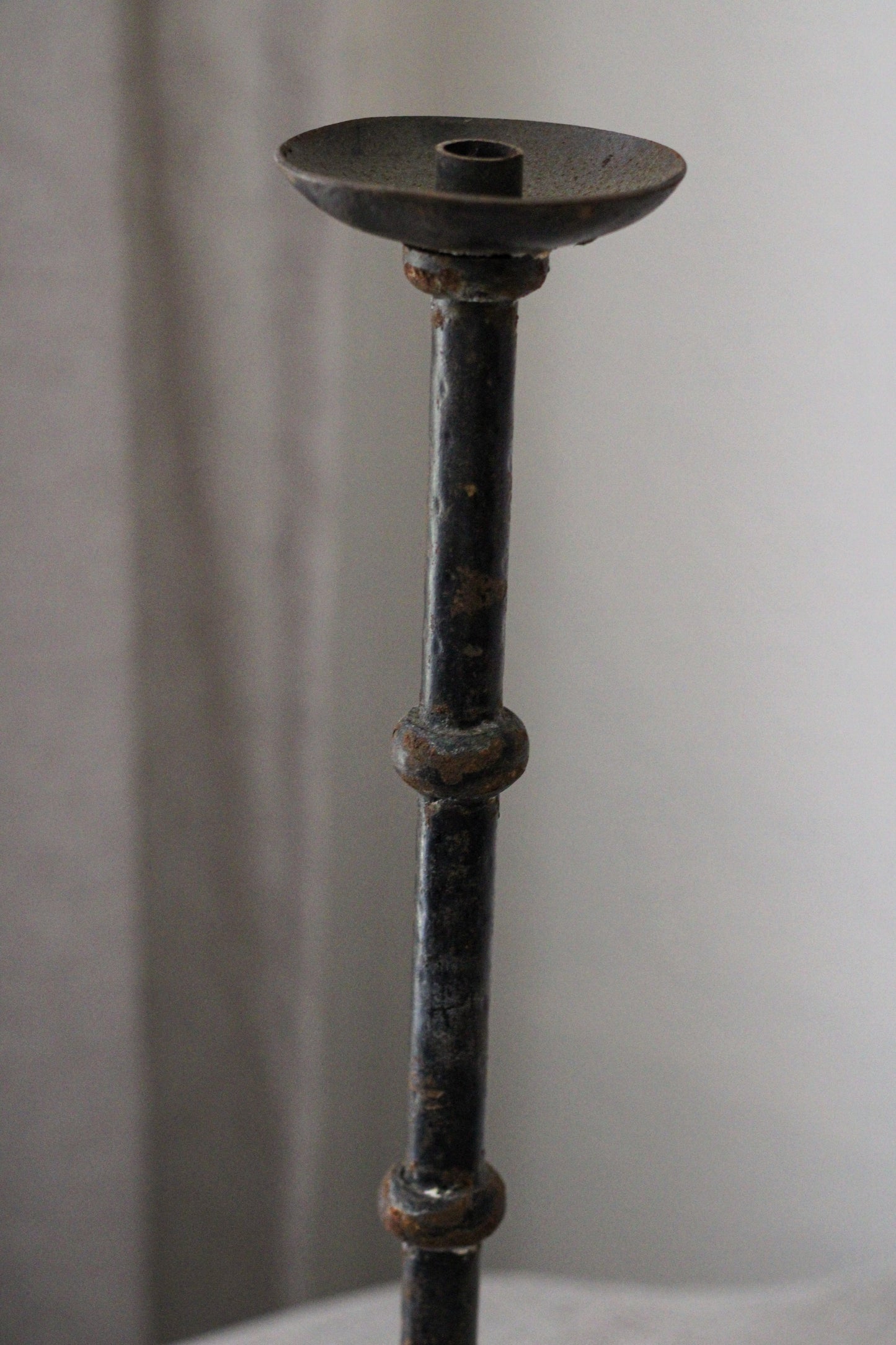 Vintage Large Iron Tripod Candleholder