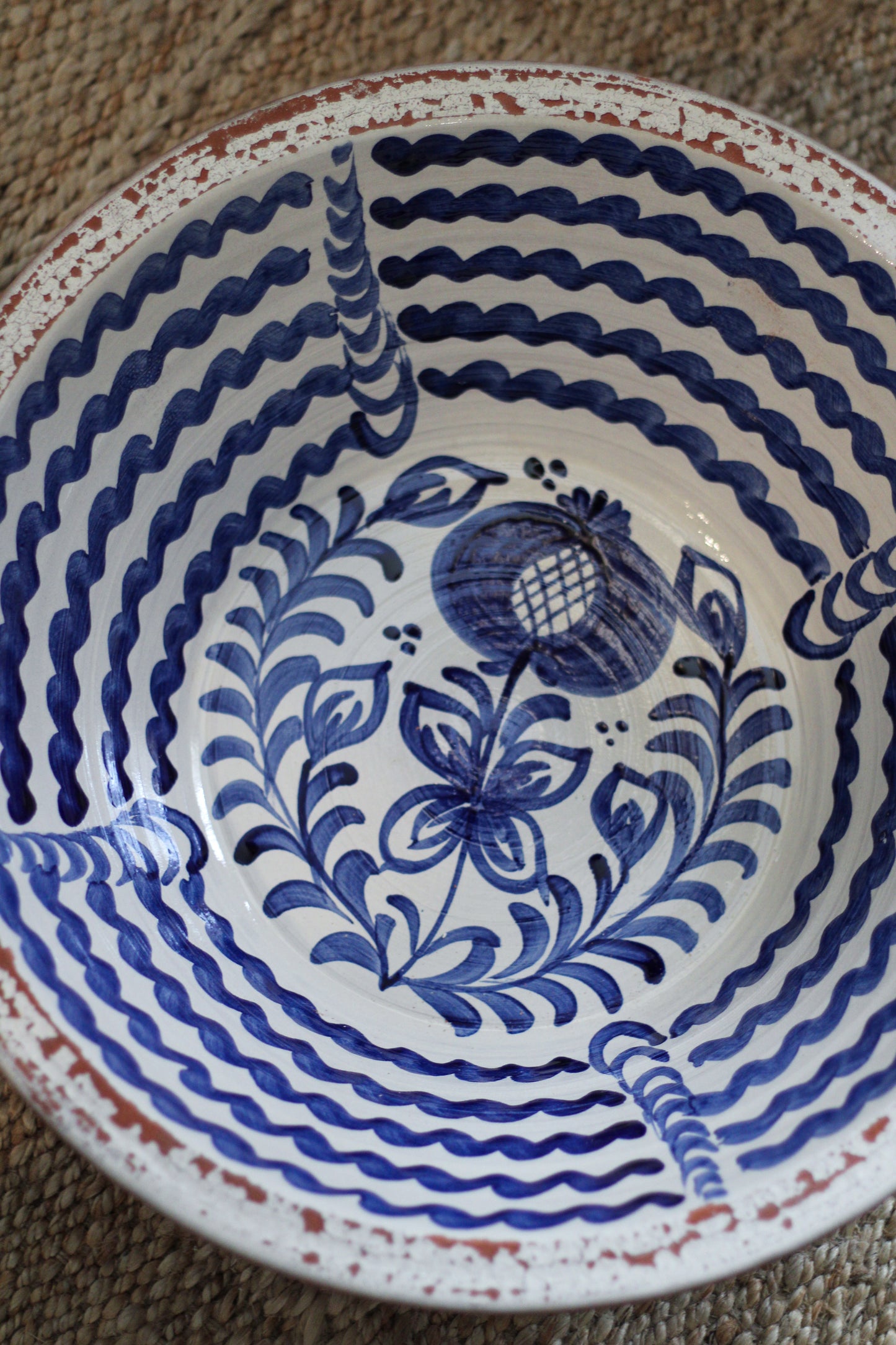Large Spanish Fajalauza Lebrillo Bowl