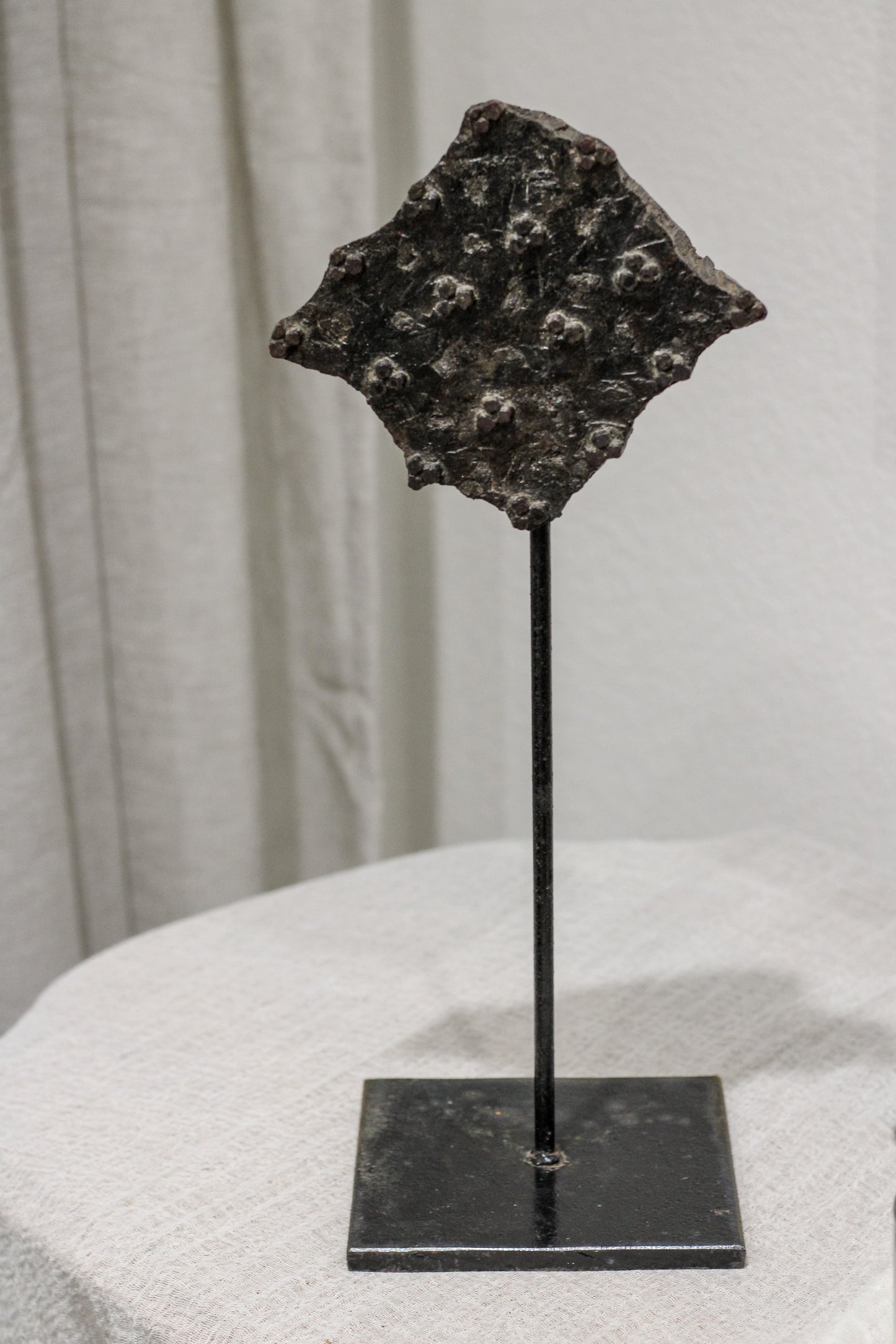 Vintage Textile Block Stamp On Stand
