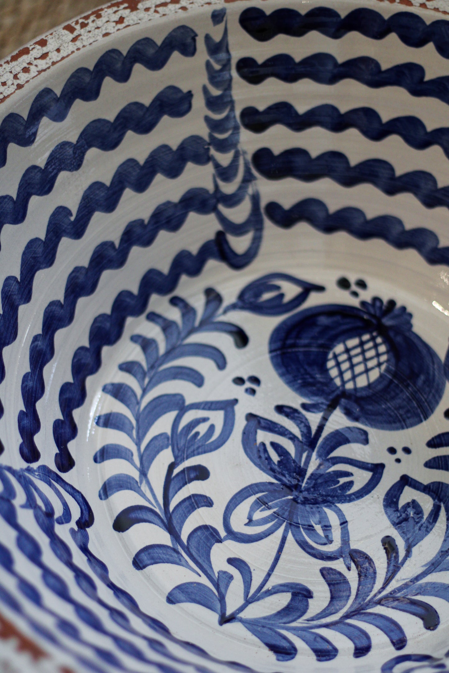 Large Spanish Fajalauza Lebrillo Bowl