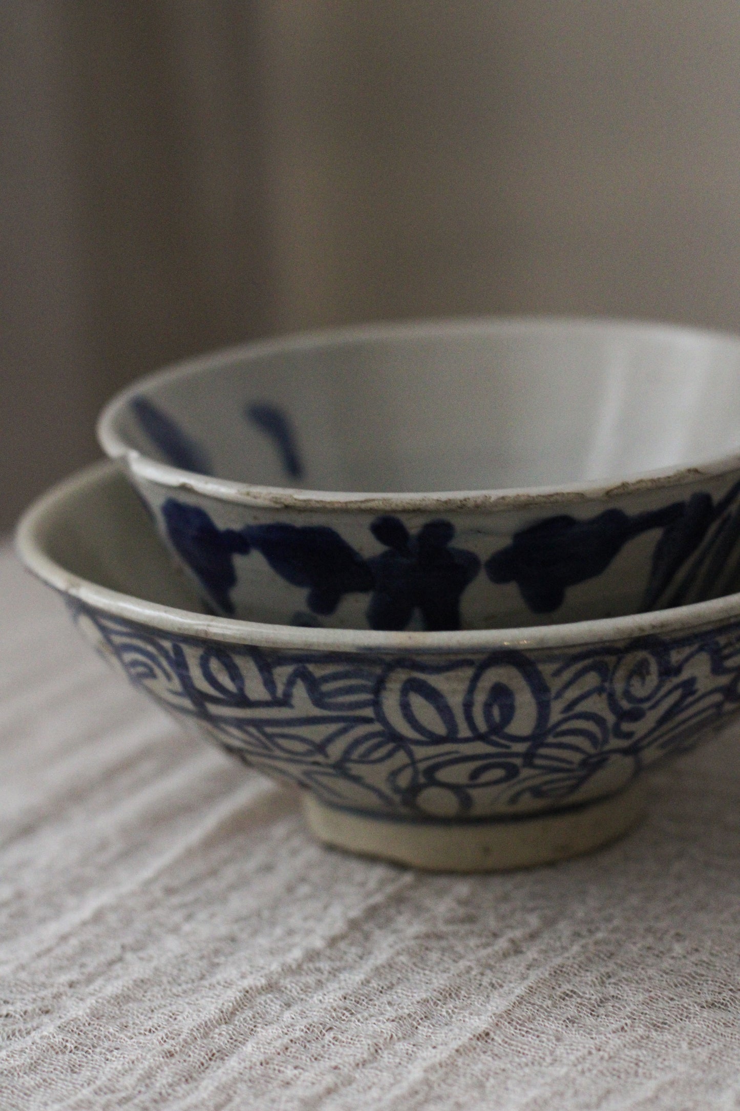 Antique Chinese Porcelain Bowl Blue White Provincial