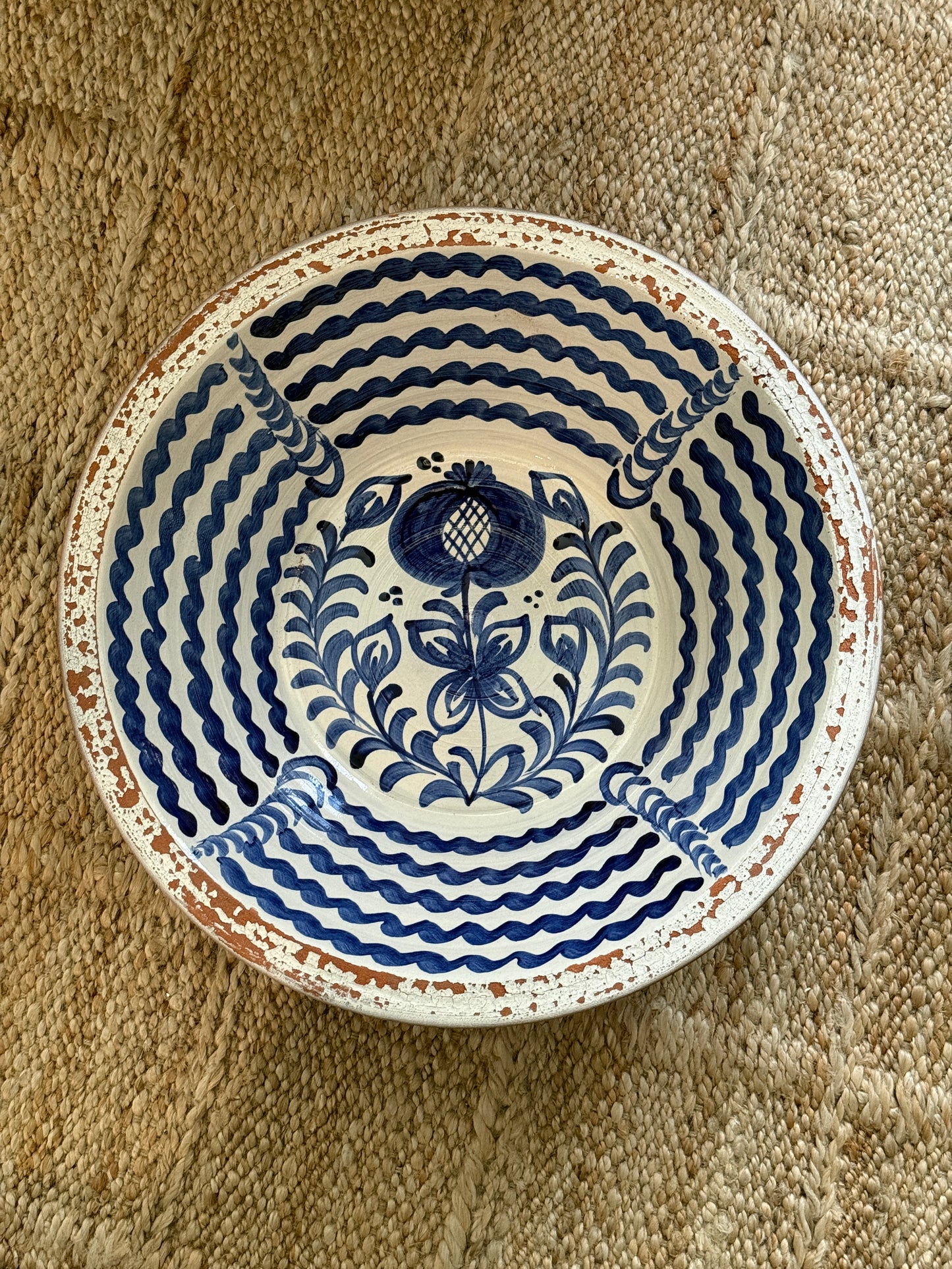 Large Spanish Fajalauza Lebrillo Bowl