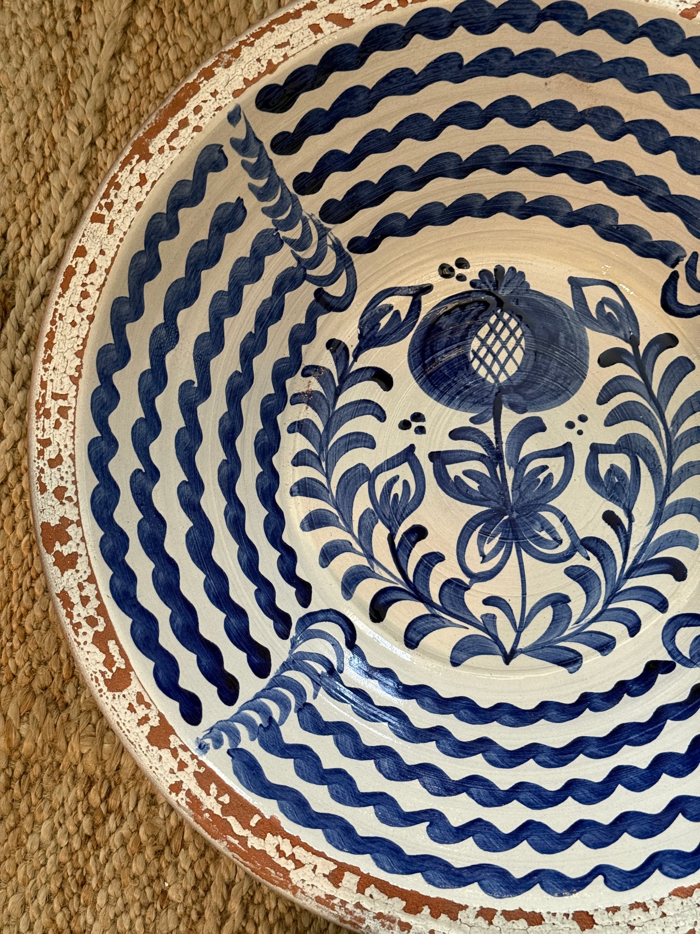 Large Spanish Fajalauza Lebrillo Bowl