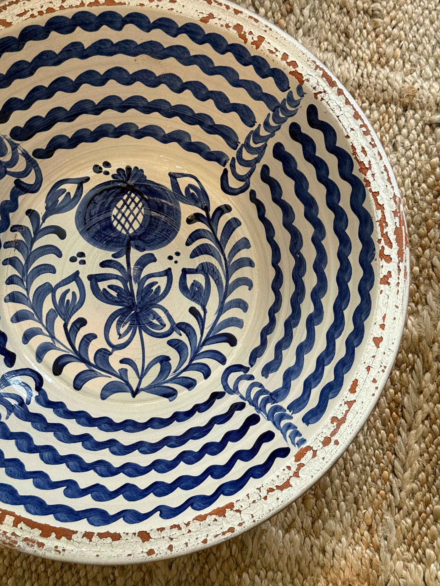 Large Spanish Fajalauza Lebrillo Bowl