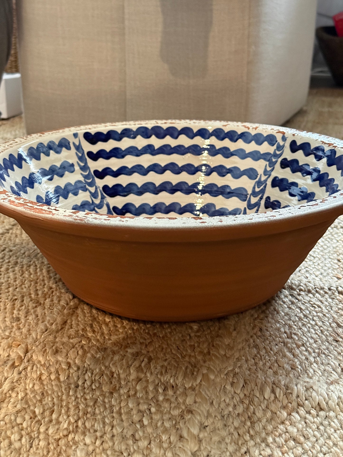 Large Spanish Fajalauza Lebrillo Bowl