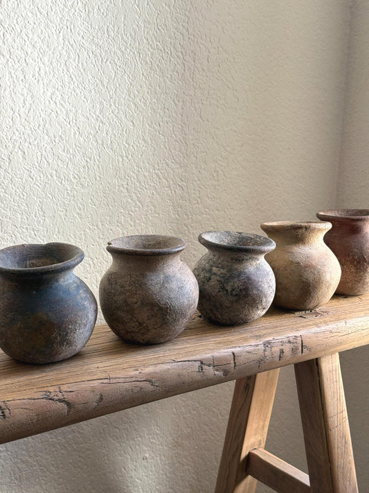 Small Vintage Clay Pot Vessel