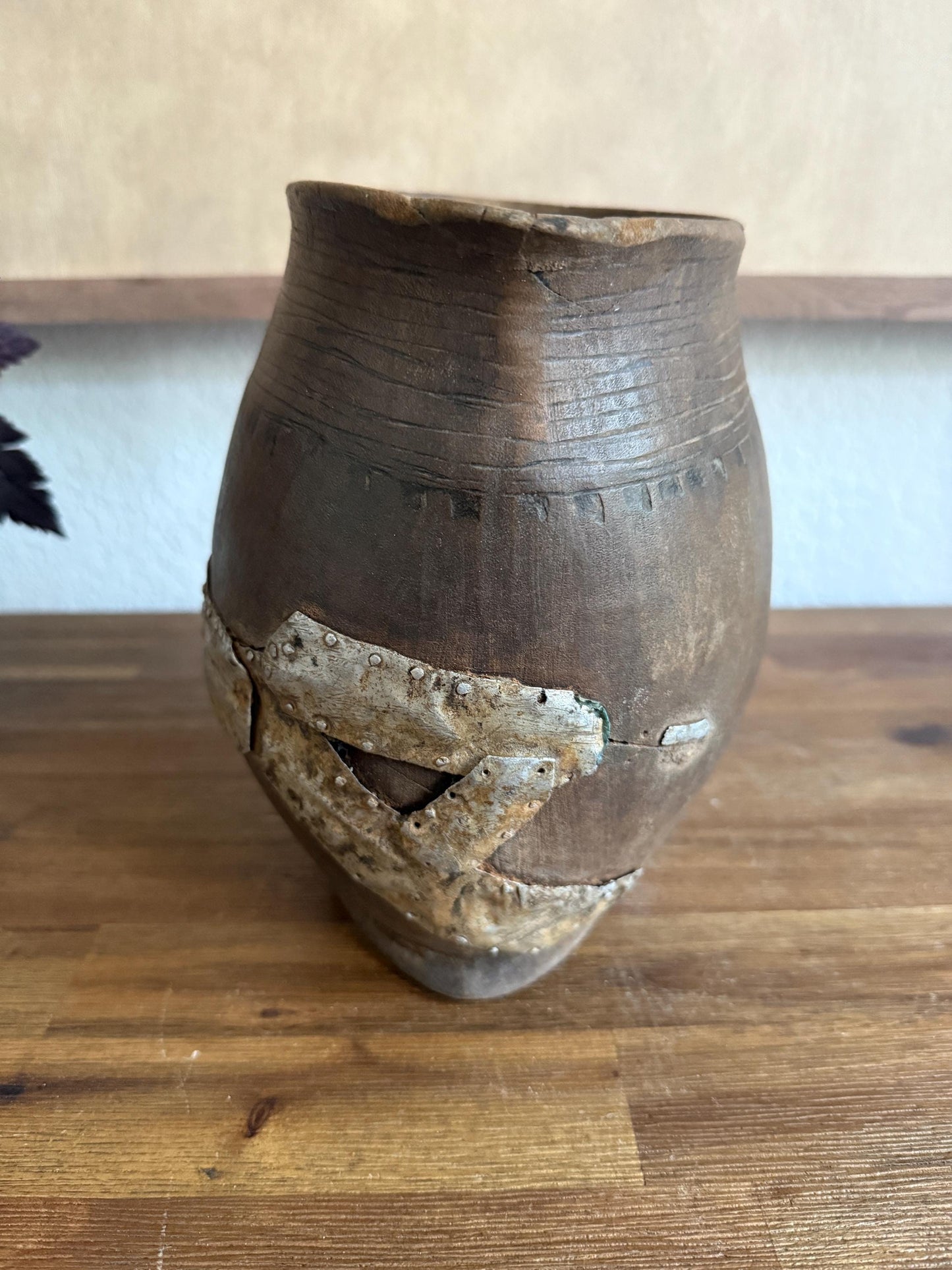 Antique African Wooden Village Pitcher