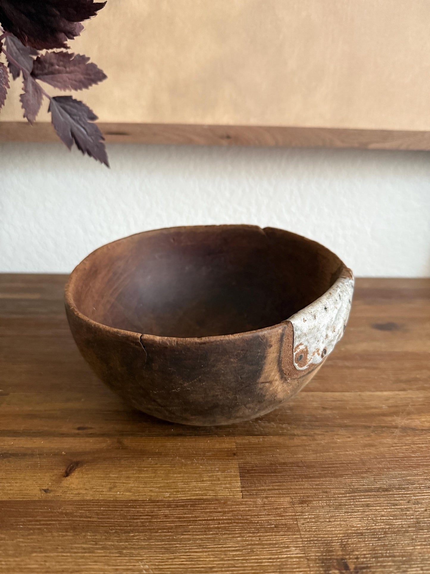 Vintage African Wooden Hand Carved Bowl