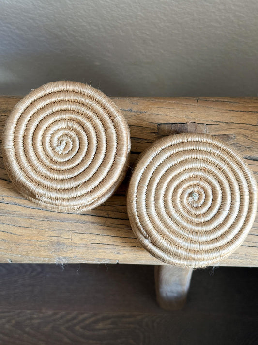 African Hand Woven Coasters | Set of 6