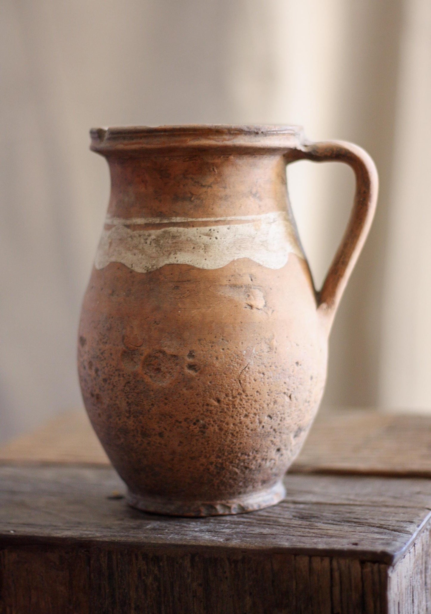 Small Vintage Turkish Olive Jar / Vase