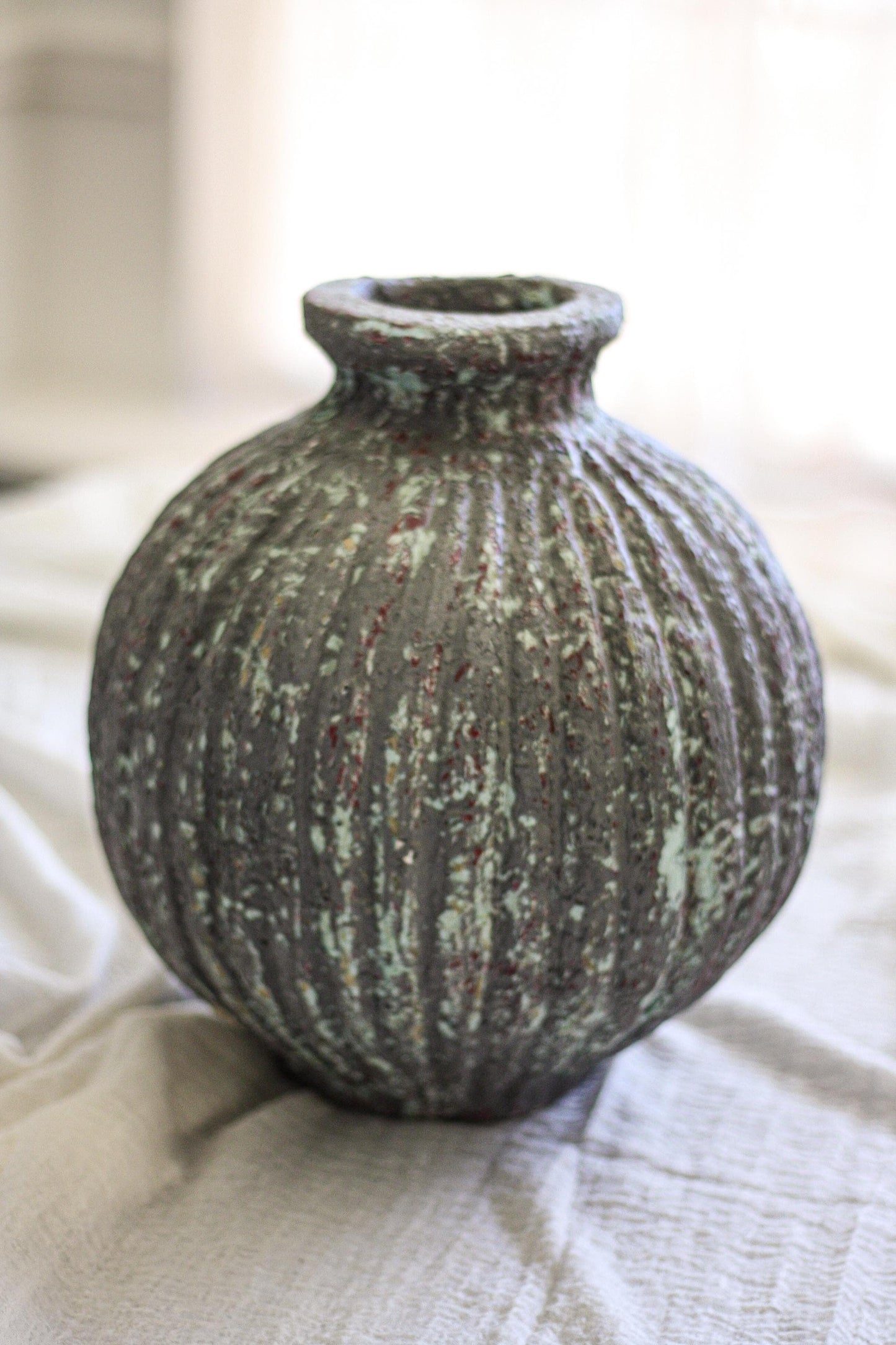Large Vintage Paper Mache Vase