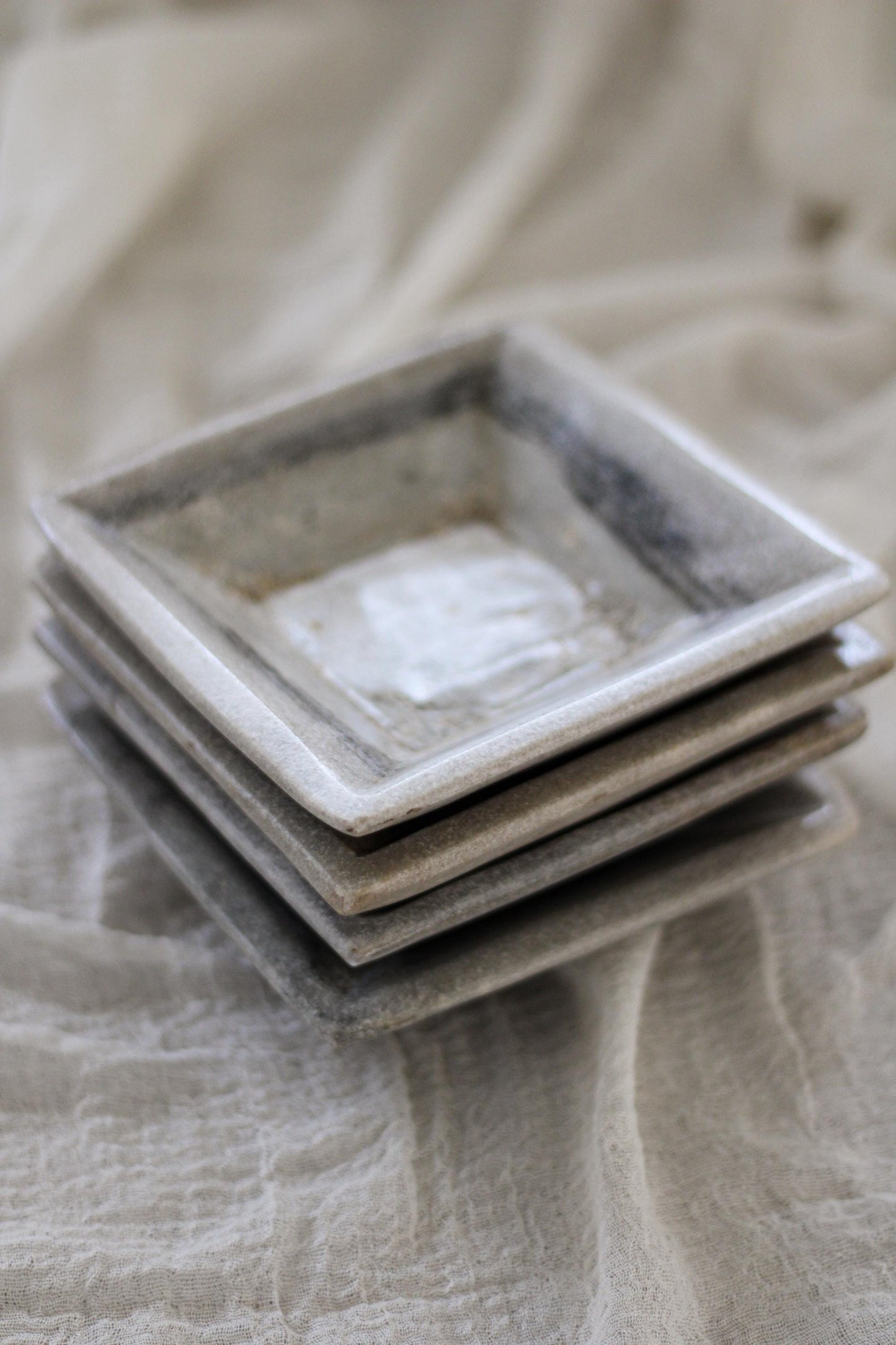 Square Vintage Marble Stone Bowl