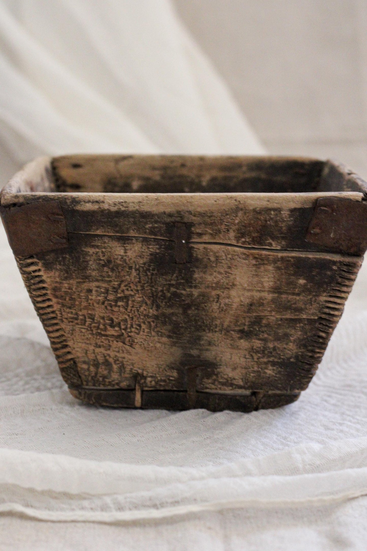 Antique Chinese Wooden Rice Measure Scoop