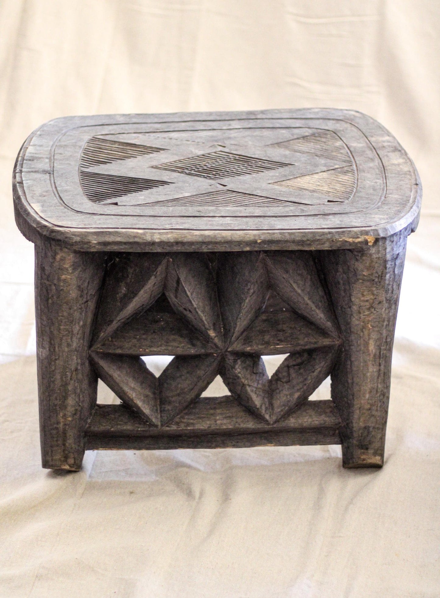 Antique African Carved Nupe Table