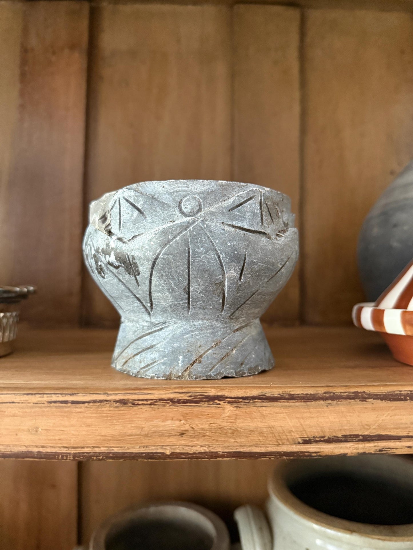 Ancient Carved Stone Vessel