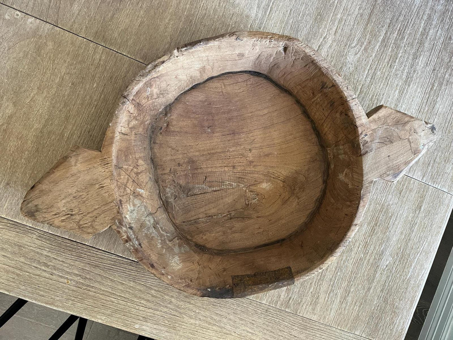Large Vintage Wood Parat Bowl