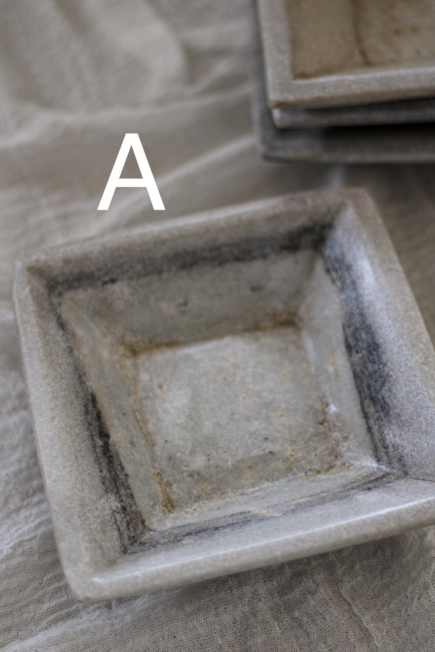 Square Vintage Marble Stone Bowl