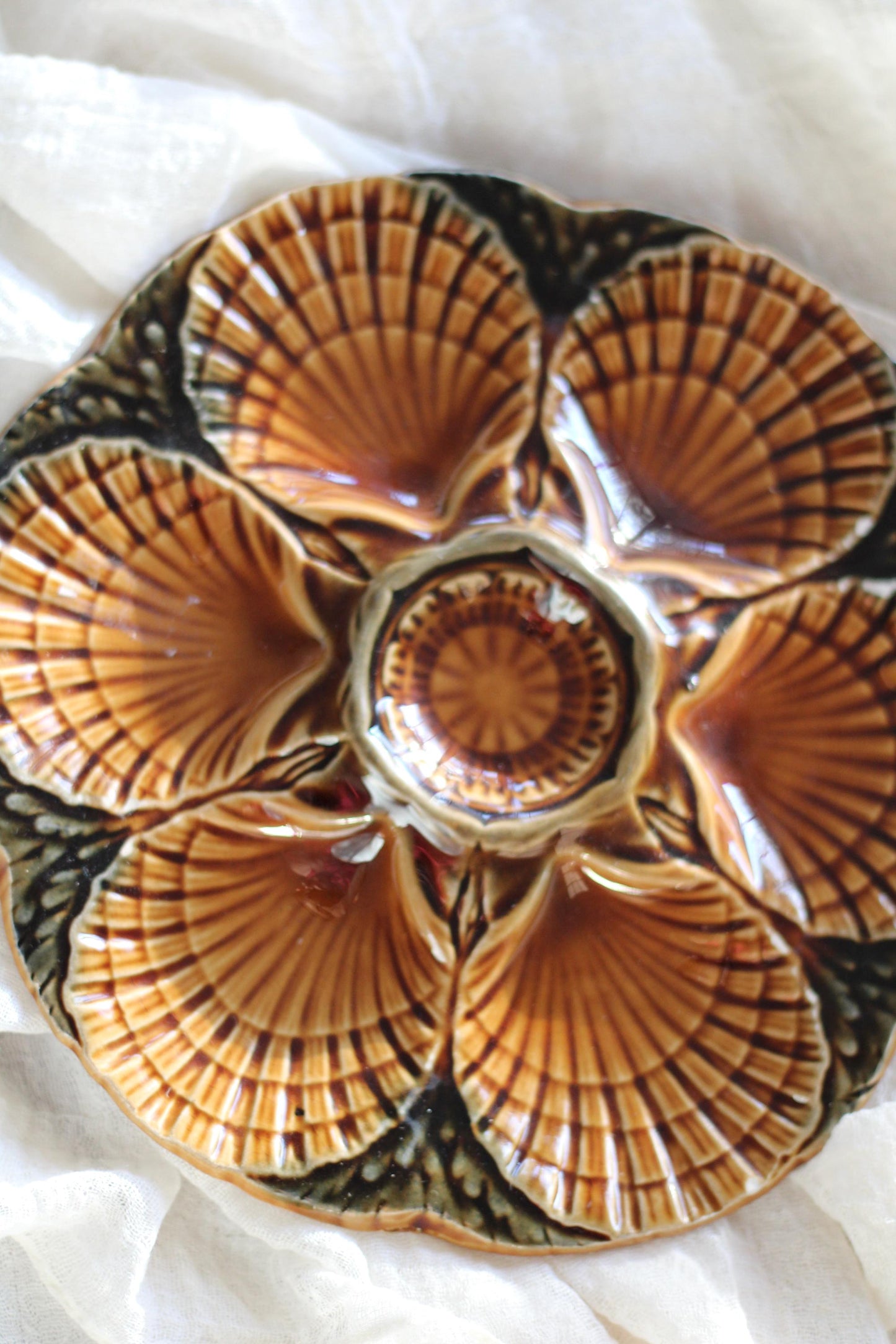 Vintage French Oyster Plate