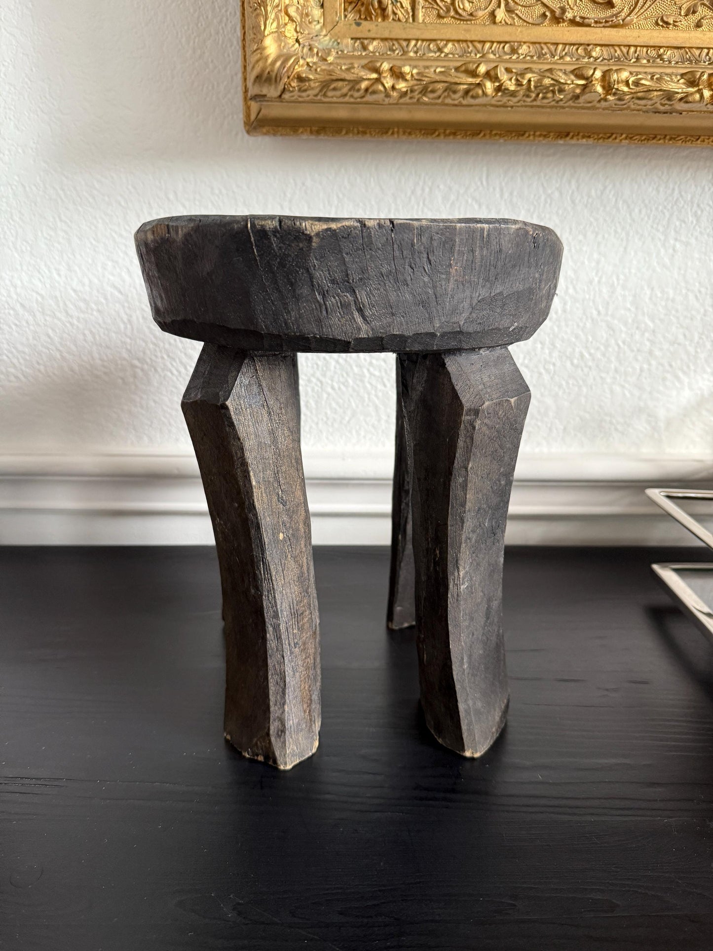 Vintage African Senufo Stool Curved Leg