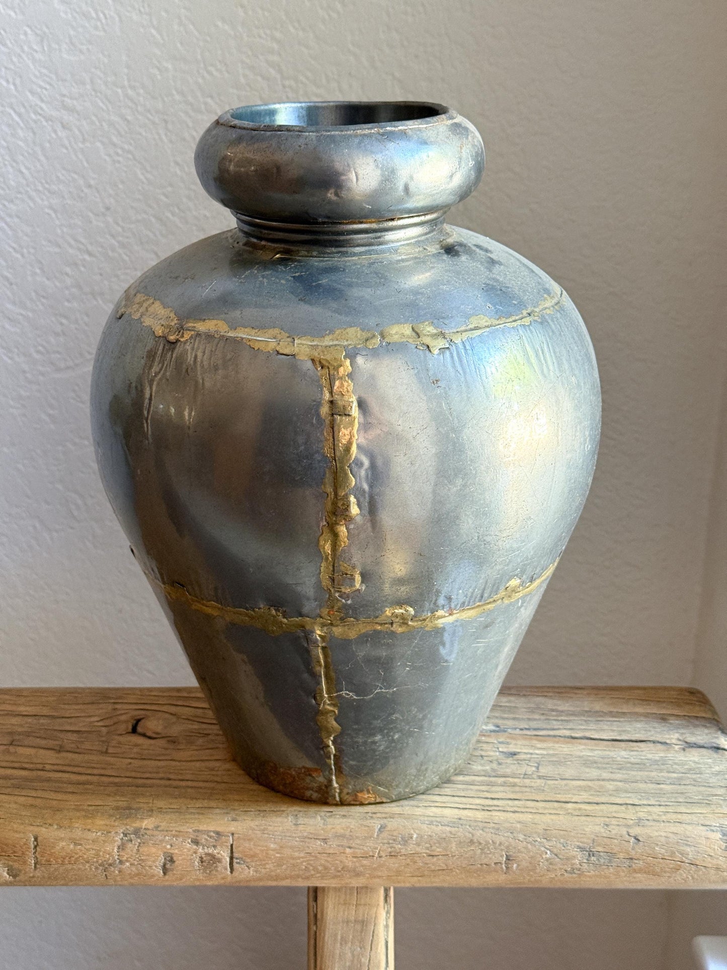 Antique Indian Metal Water Jug Vase