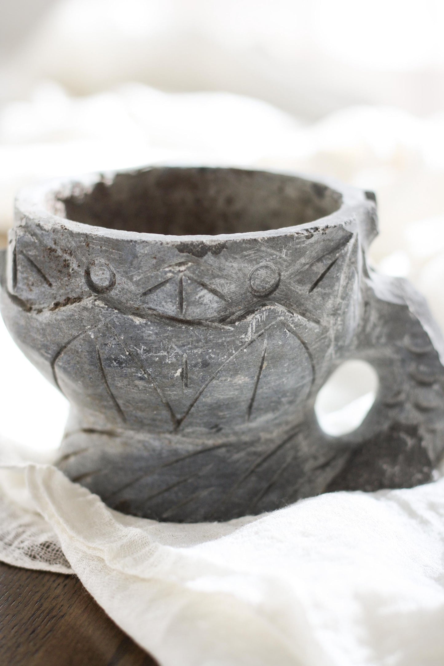 Ancient Carved Stone Vessel