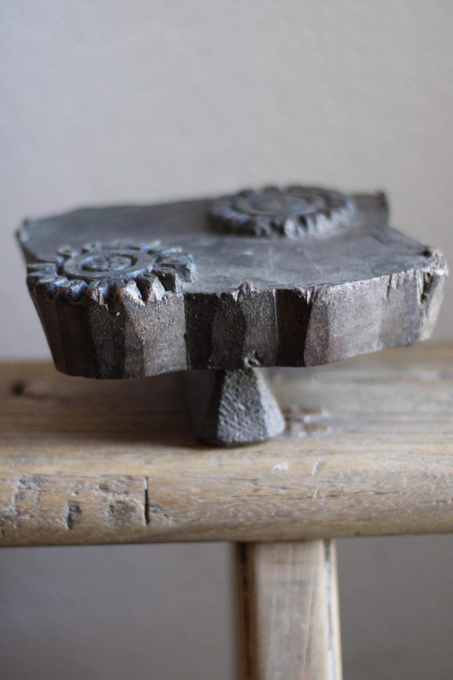 Large Vintage Textile Block Stamp