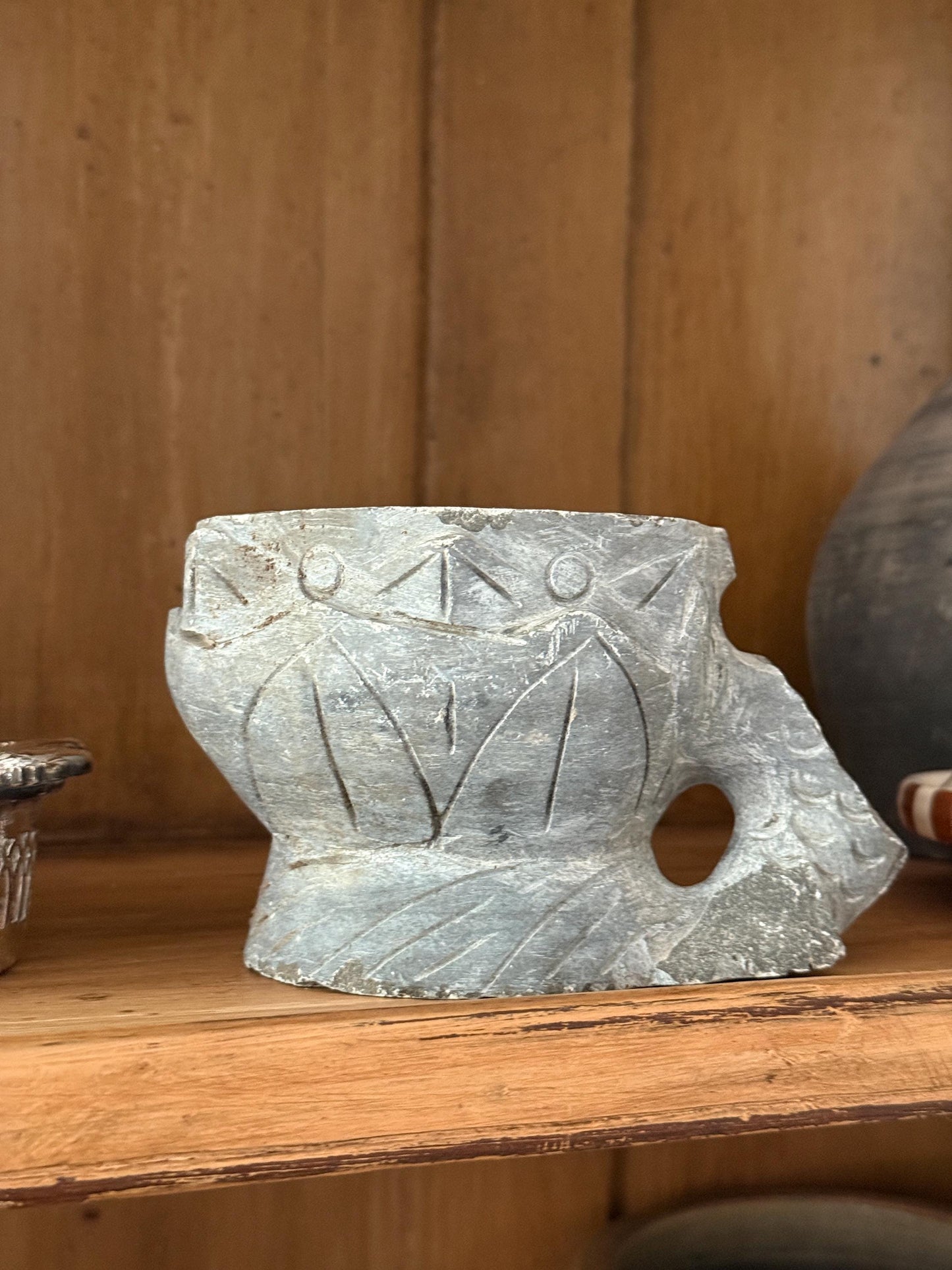 Ancient Carved Stone Vessel