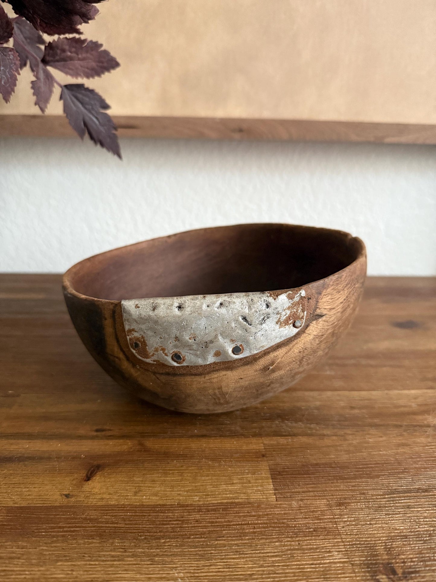 Vintage African Wooden Hand Carved Bowl