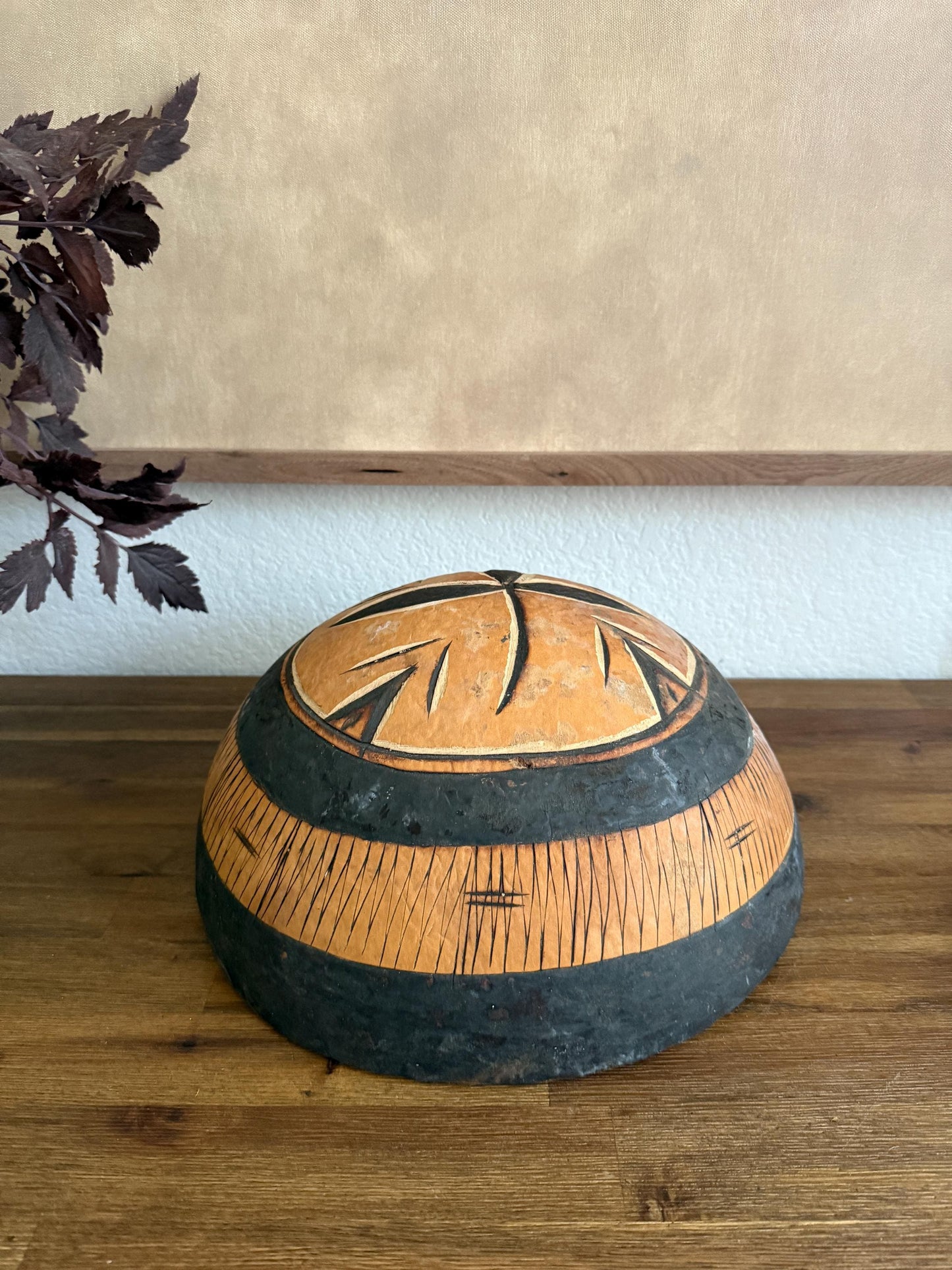 African Calabash Gourd Bowl from Nigeria