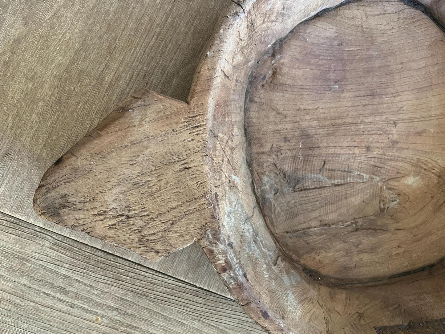 Large Vintage Wood Parat Bowl