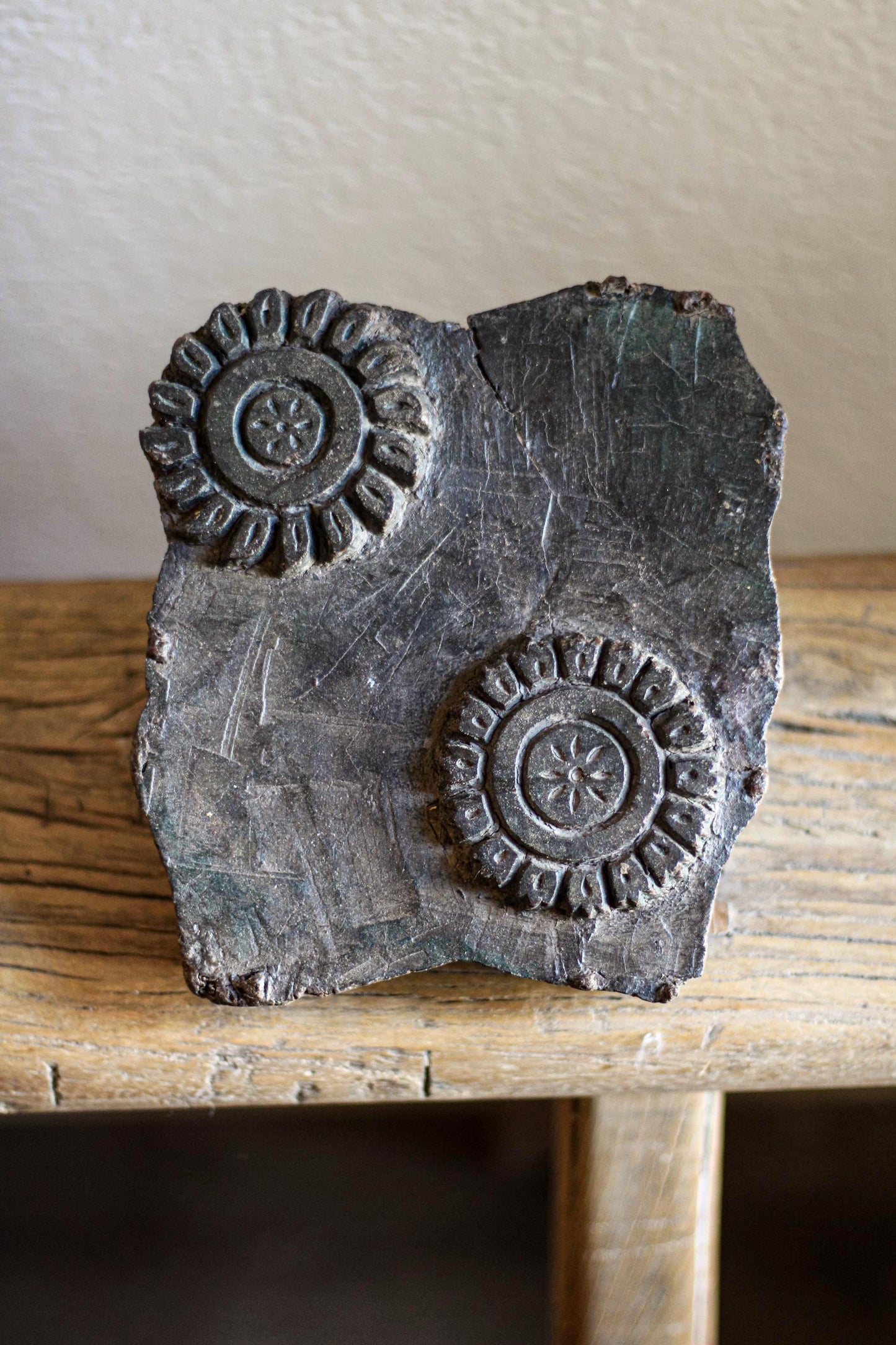 Large Vintage Textile Block Stamp
