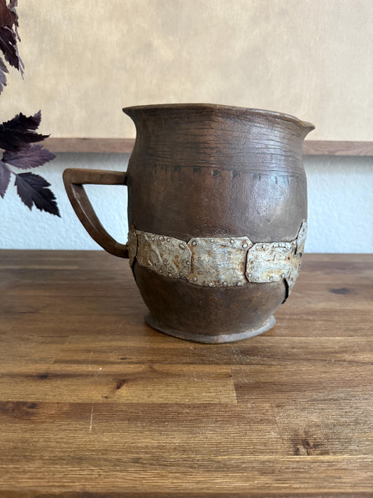 Antique African Wooden Village Pitcher