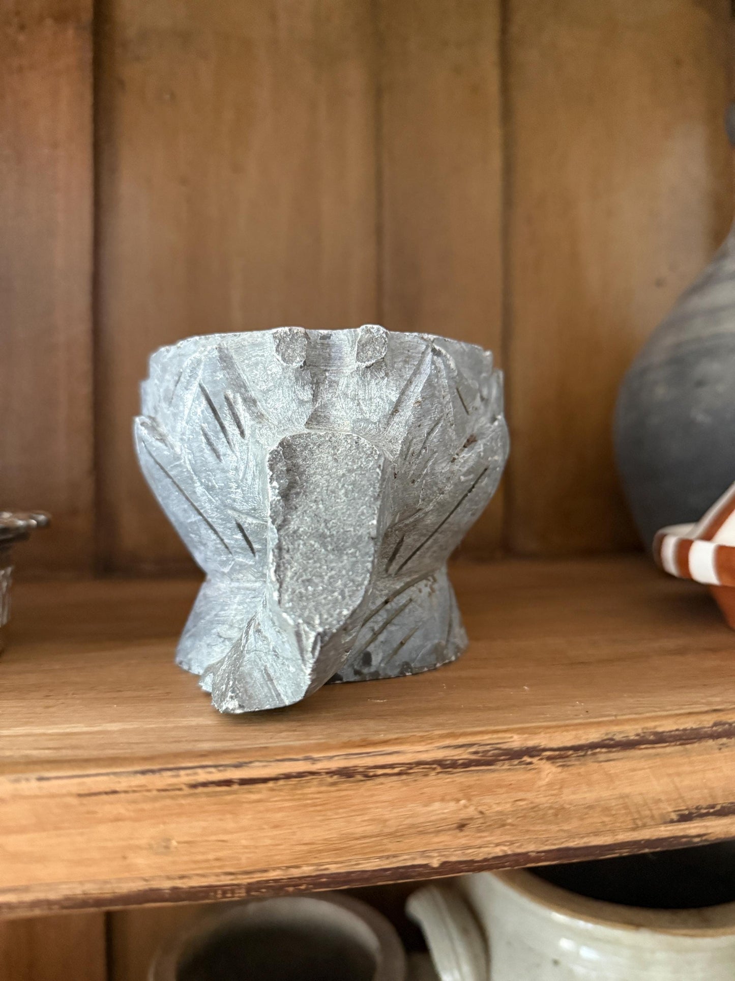 Ancient Carved Stone Vessel